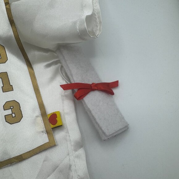 Build-A-Bear Workshop Graduation Set White Satin Gown 2013 For Teddy Bear - Picture 3 of 5